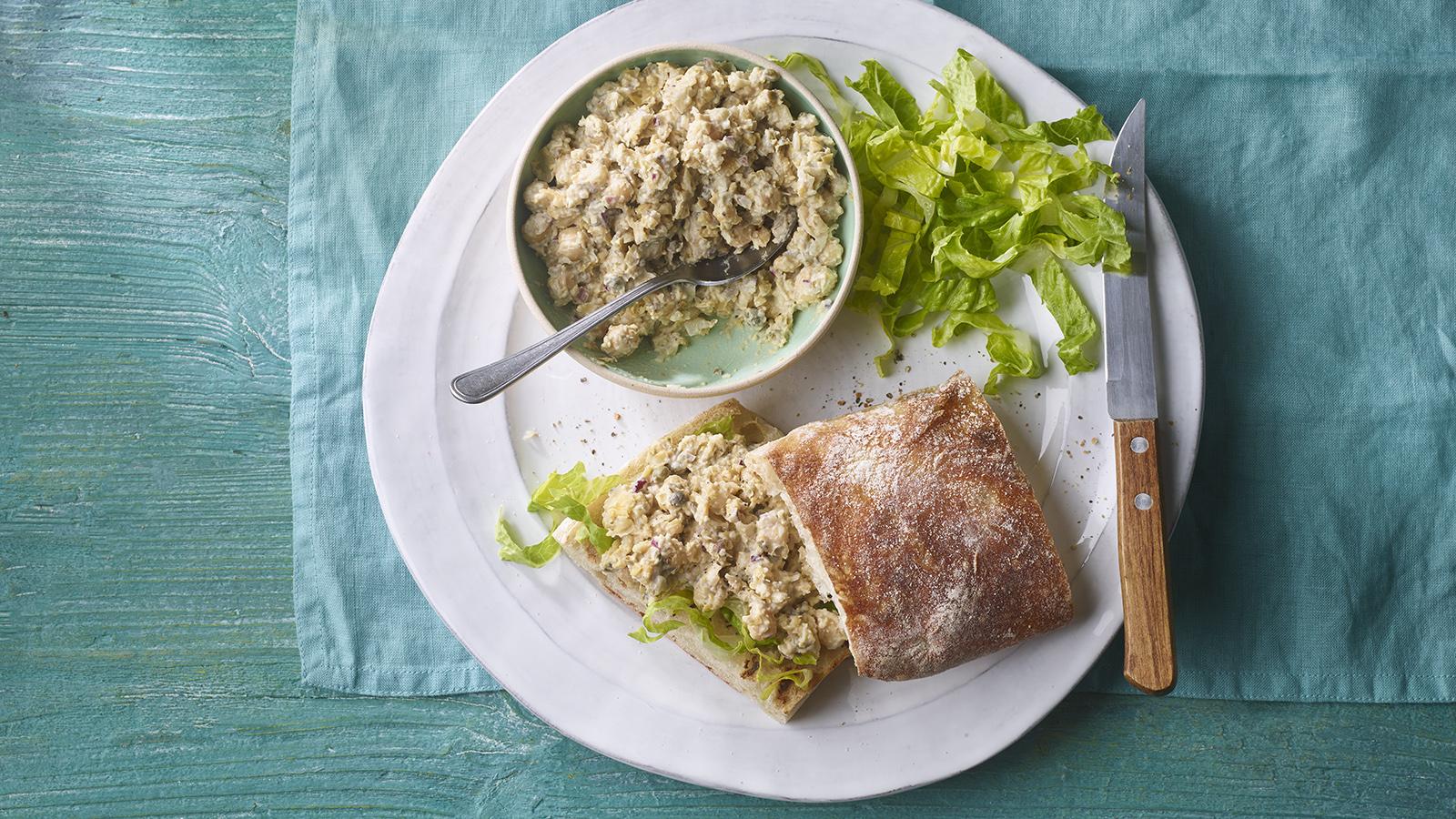 Veggie Caesar sandwich filler