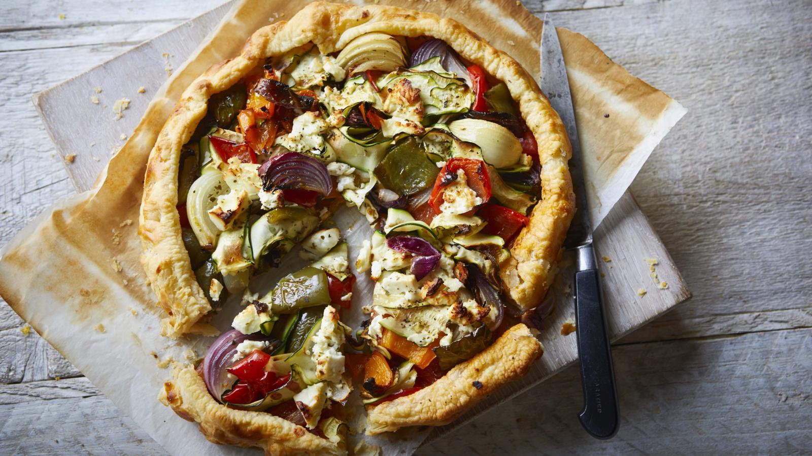Veggie galette-style pie