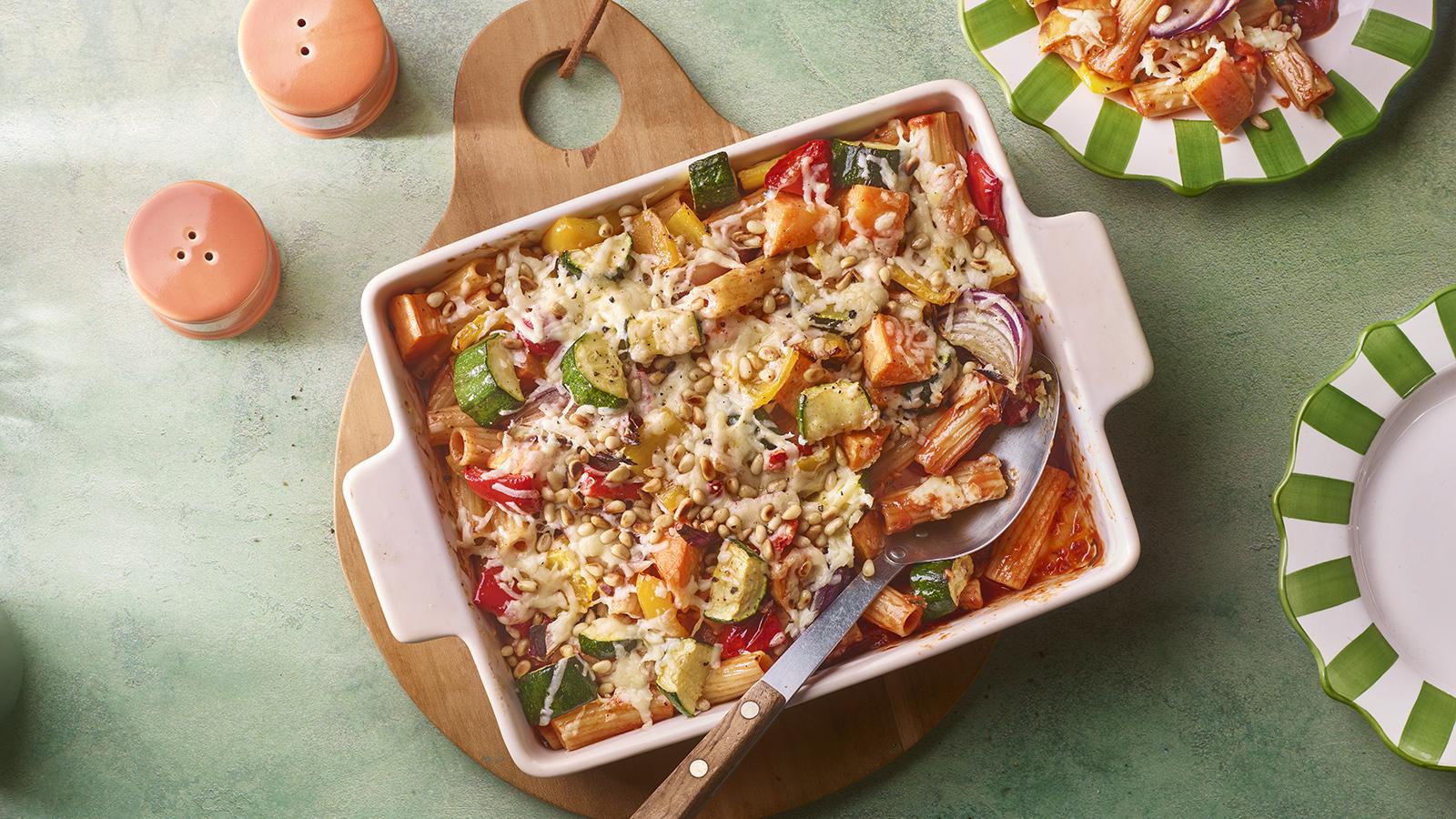 Veggie pasta bake