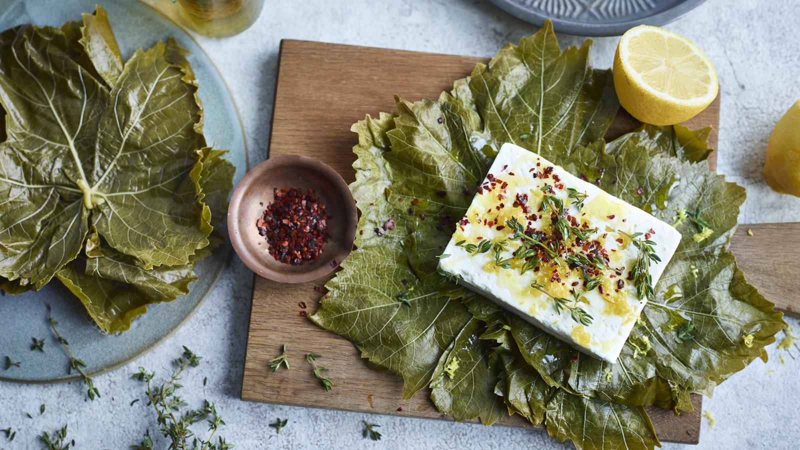 Vine-baked feta