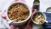 Apple crumble with cardamom custard recipe - BBC Food