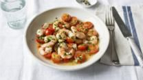 Jumbo prawns with tomatoes and garlic recipe - BBC Food