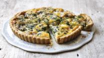 Stilton, spinach and new potato quiche recipe - BBC Food