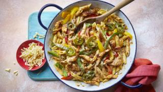 Chicken fajita pasta recipe - BBC Food