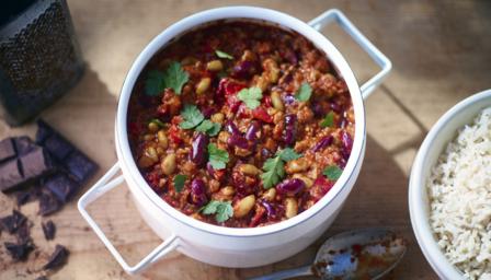 Bean and vegetable chilli recipe - BBC Food