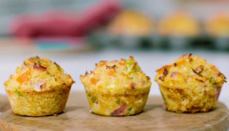 Cheese and ham quinoa bites recipe