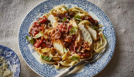 Chicken and tomato pasta recipe BBC Food
