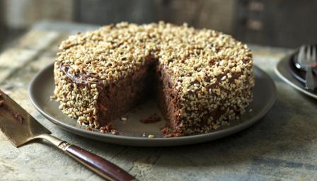 Donal Skehan - Dark Chocolate Hazelnut Mud Pie- rich and fudgy chocolate  cake slathered in creamy ganache topped with toasted hazelnuts! Valentine's  Day dessert sorted- recipe for this and 4 other great
