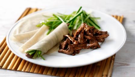 Duck Pancakes With Hoisin Sauce Recipe BBC Food   Duckpancakeswithhois 67779 16x9 