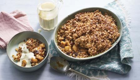 Flapjack apple crumble recipe - BBC Food