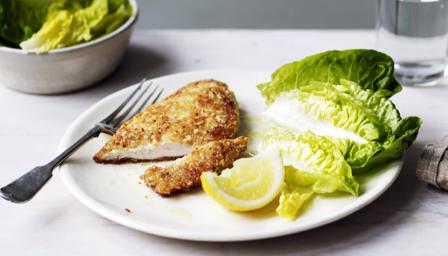 Hazelnut and parmesan-crusted chicken 