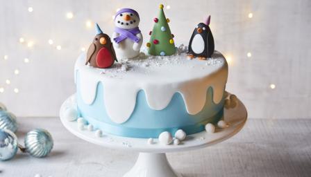 Snowman cake recipe | BBC Good Food