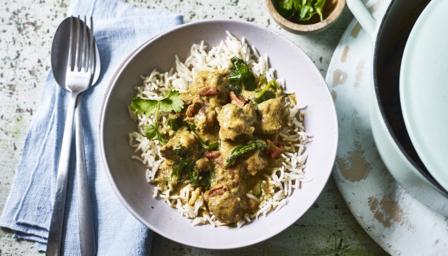 Lamb curry with basmati rice