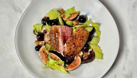 Roast wild duck breast with walnuts and celery recipe - BBC Food