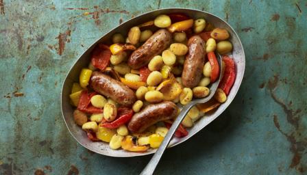 Sausage bake with gnocchi recipe - BBC Food