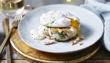 BBC Food - Recipes - Smoked salmon hash brown with poached 