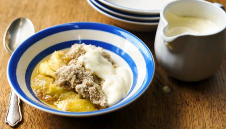 Toffee apple crumble recipe - BBC Food