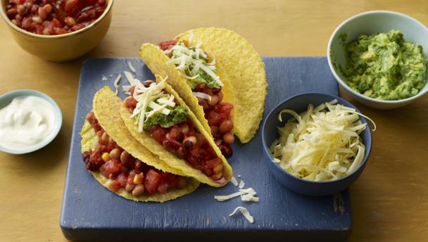 Easy vegetarian tacos recipe - BBC Food