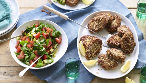 Kotlets with herb salad recipe - BBC Food