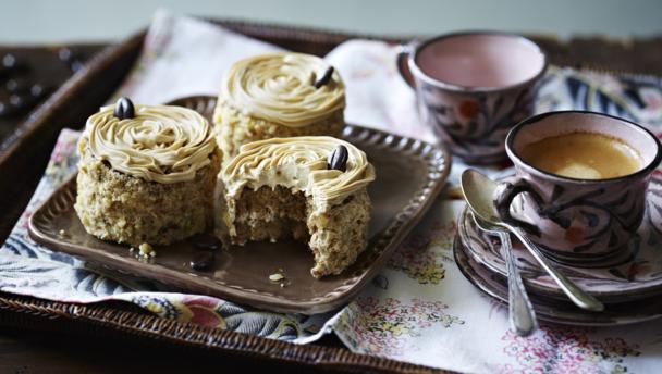Mini coffee and walnut cakes | Saturday Kitchen ...