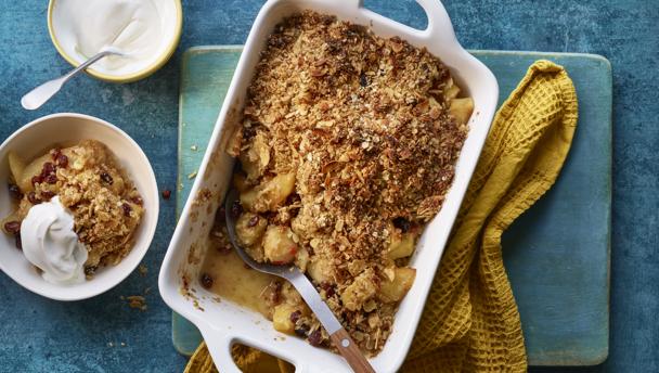 Tinned pear and apple crumble recipe - BBC Food