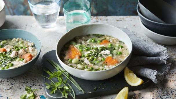 Slow-cooker spring chicken soup recipe - BBC Food