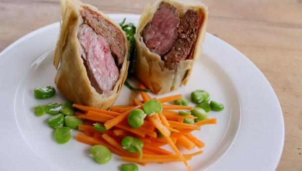 Spiced fillet of lamb in filo pastry - Saturday Kitchen ...