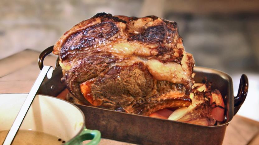 Nigel Slater's all-in-one roast beef rib 