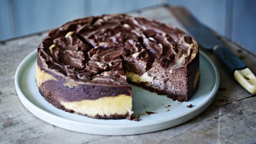 Chocolate ripple cheesecake