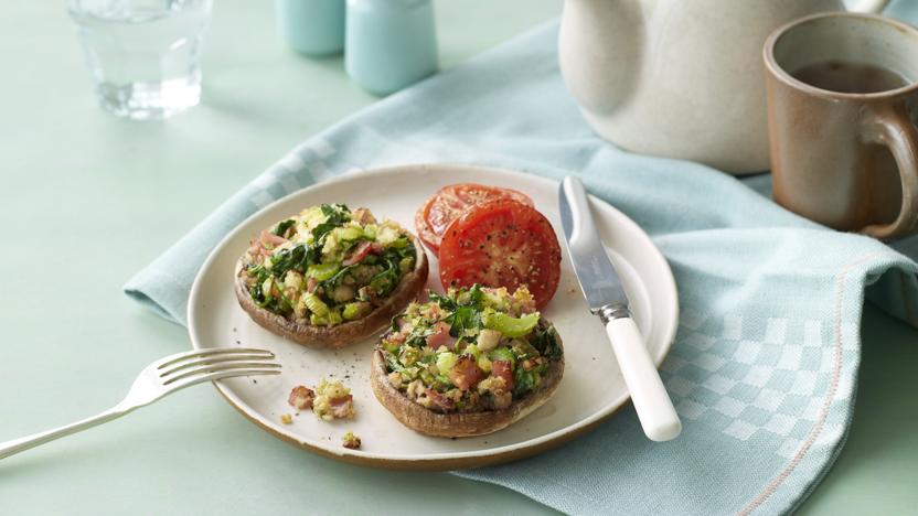 Lighter baked mushrooms