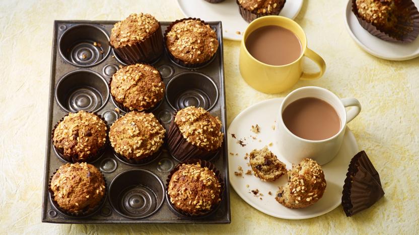 Banana and chocolate muffins 