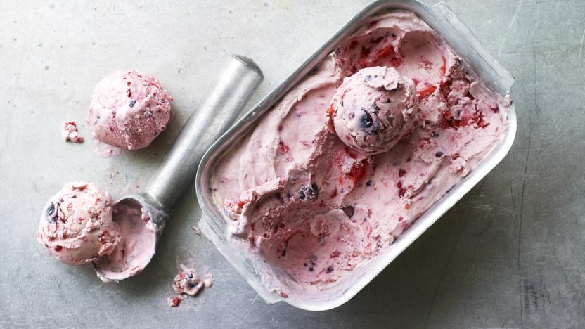 No churn berry ice cream