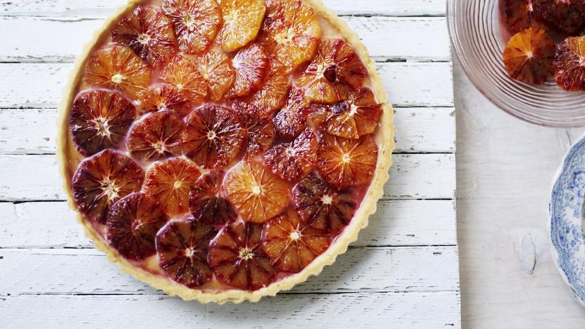 Blood orange tart