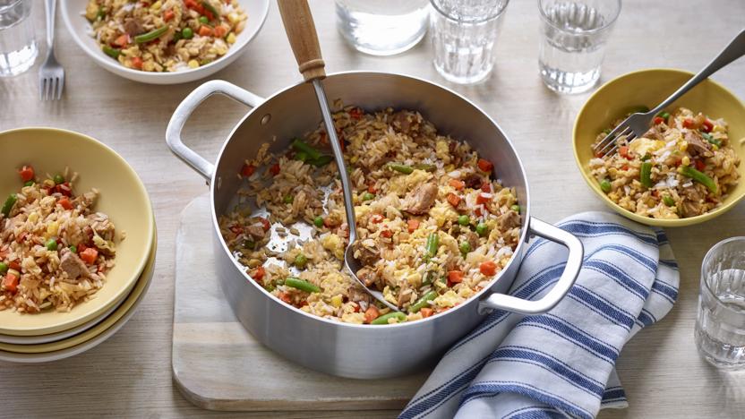 ground chicken fried rice recipe