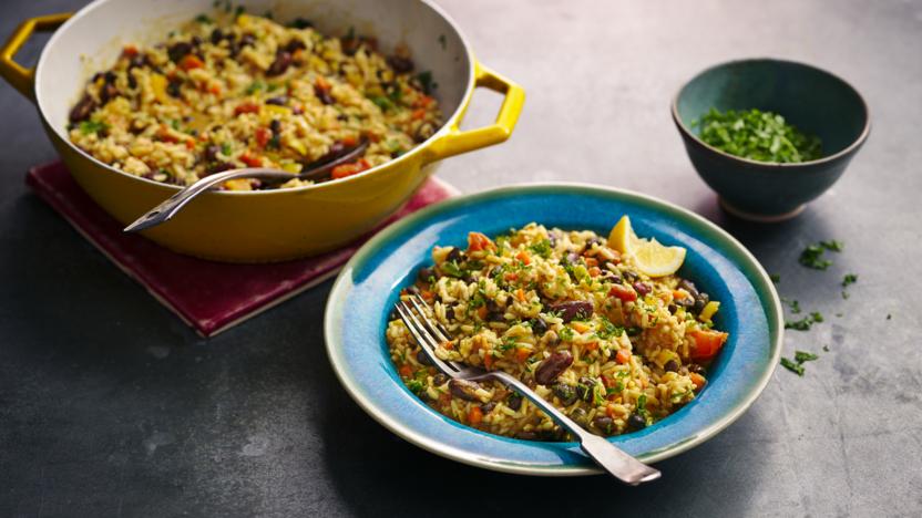 Caribbean rice and beans