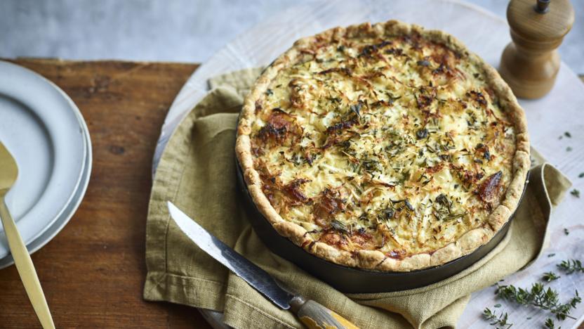 Celebration celeriac and sweet garlic pie