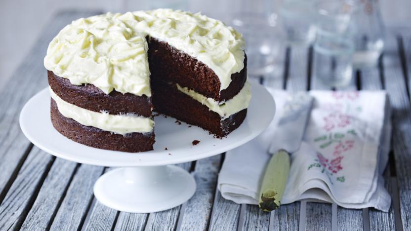 Mary S Chocolate Cake With White Chocolate Icing Recipe Bbc Food