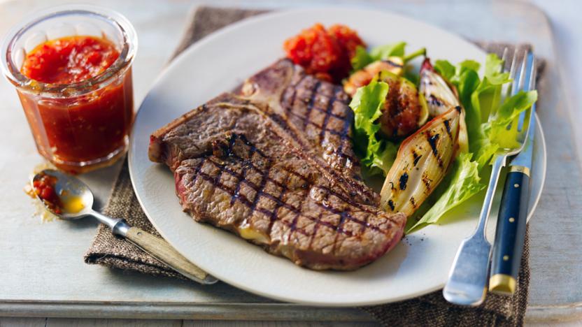 James Martin's chargrilled T-bone steak 