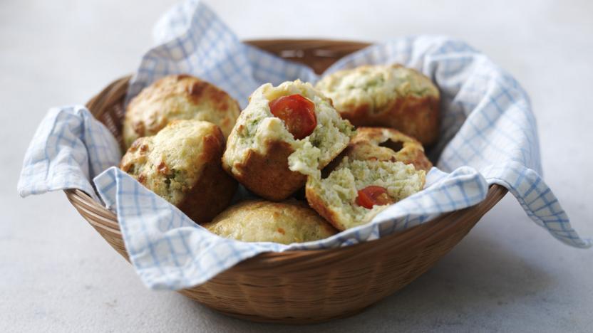 Cheese and courgette muffins