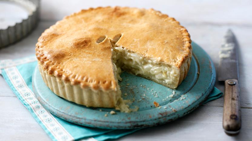 Cheese and onion pie