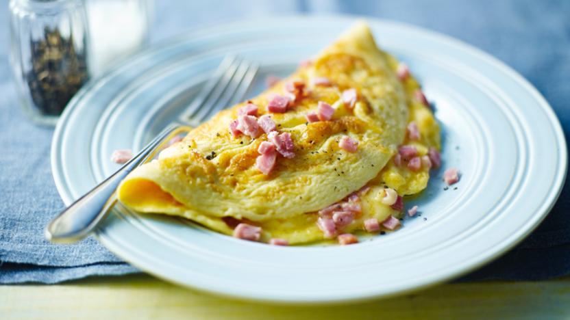Cheese and ham omelette