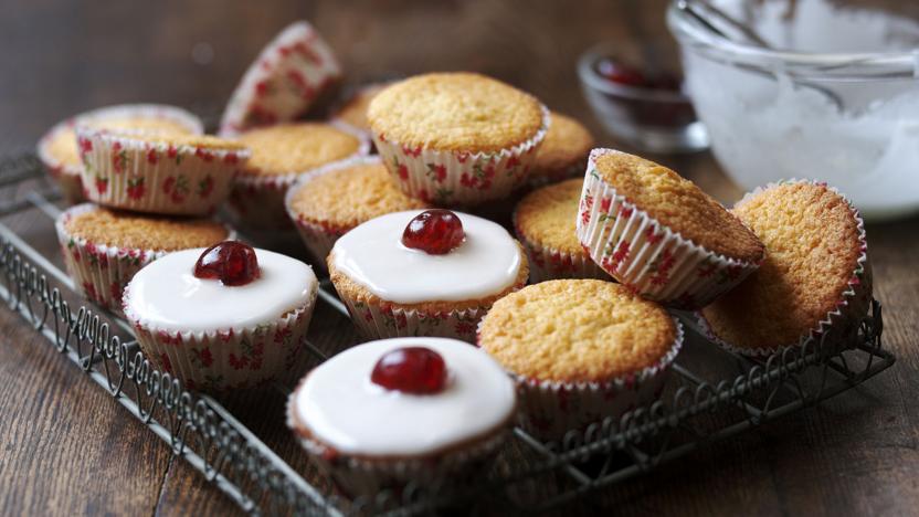 Cherry Bakewell Cupcakes Recipe Bbc Food