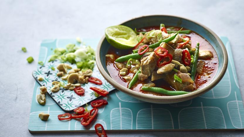 Chicken and aubergine massaman curry