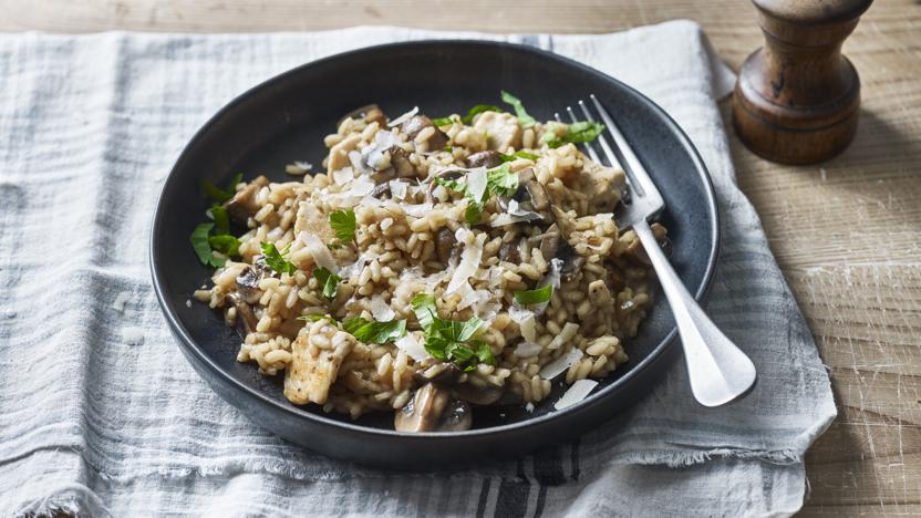 Chicken and mushroom risotto