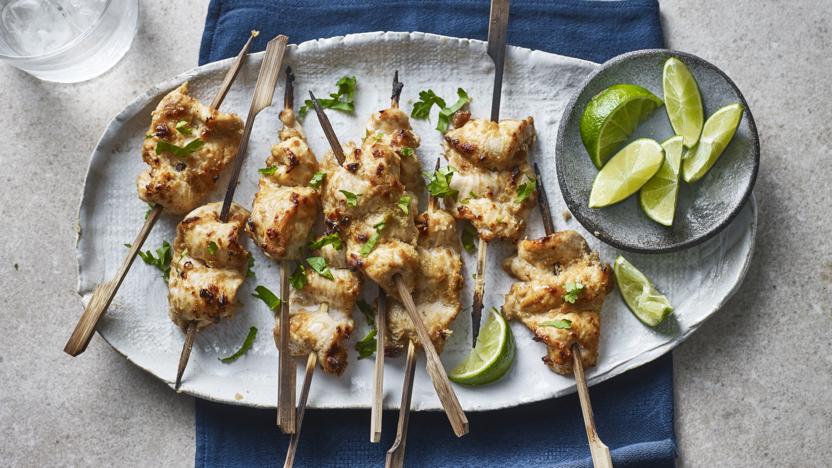 Chicken satay skewers