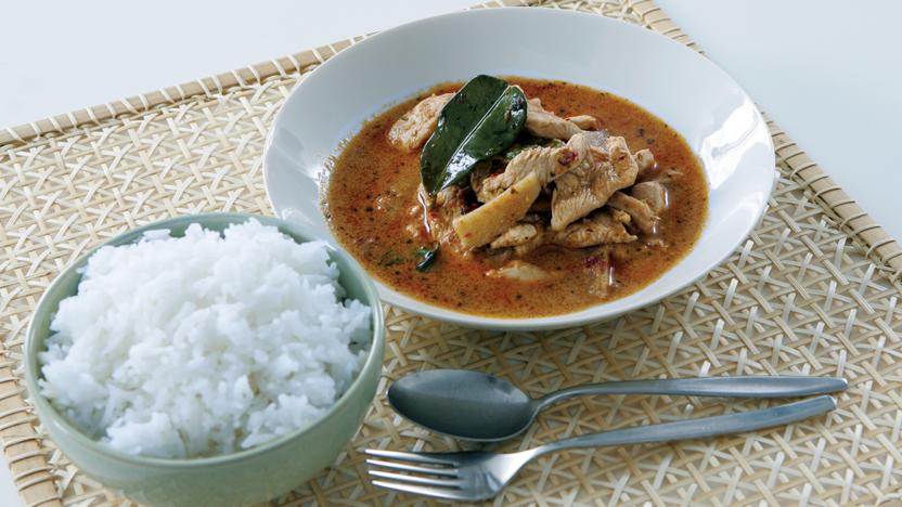 Thai-style red curry with chicken