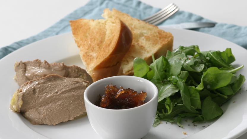 Chicken liver parfait with brandy