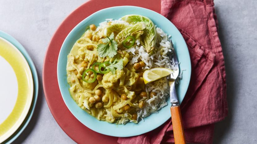 Chickpea and cauliflower curry