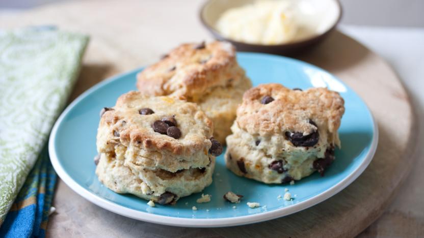 Chocolate and orange scones