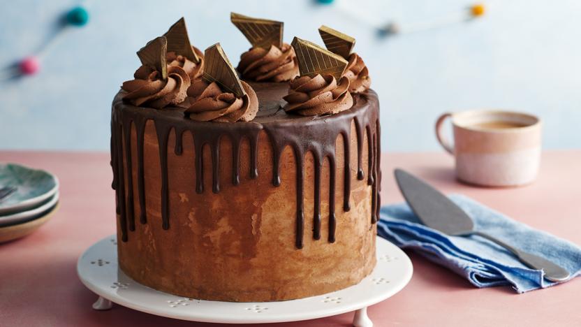Banana Birthday Cake with Chocolate Frosting - The Busy Baker